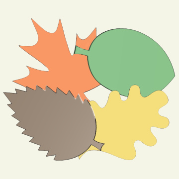 Feuilles d'arbre (+/- 60x100)
